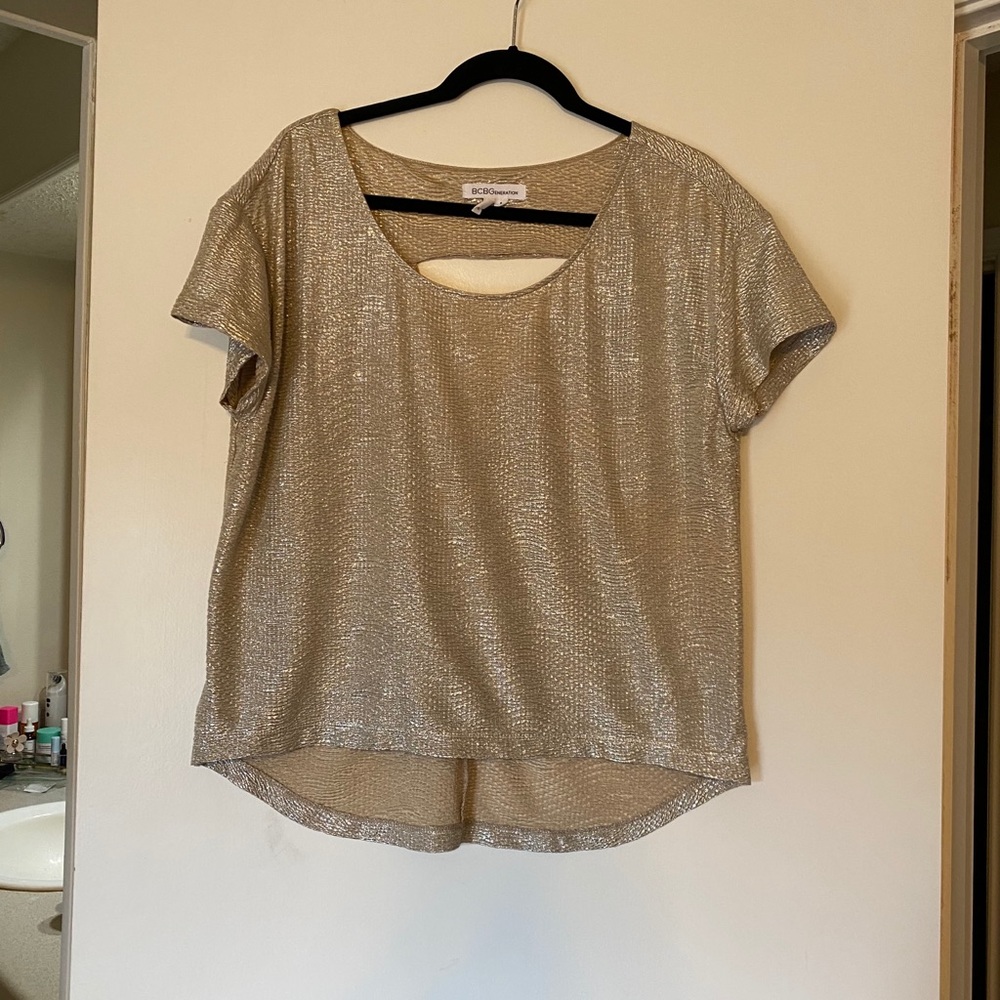 Gold shimmery BCBG shirt